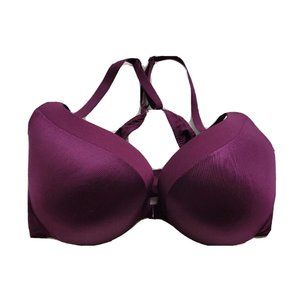 Victoria's Secret Racerback Women's 34DD Grape Bra Underwire Smooth Front Clasp